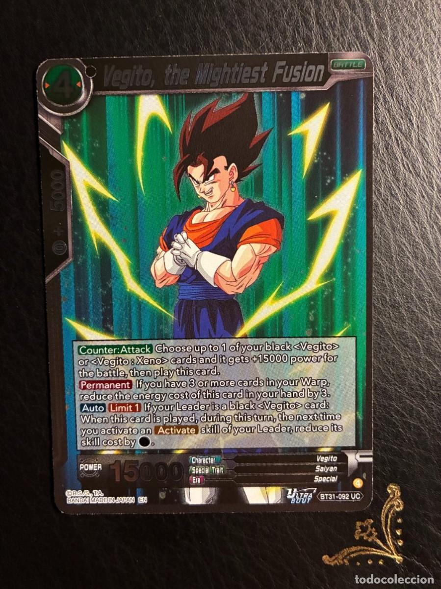 Trading cards: BT31-92 Vegito, the Mightiest Fusion DRAGON BALL IMPACT BEYOND DIMENSIONS