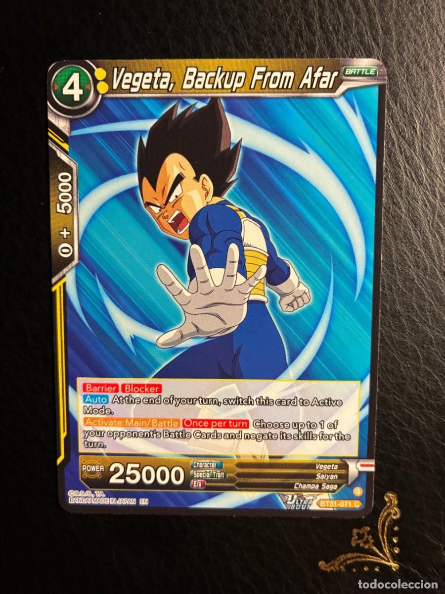 Trading cards: BT31-71 Vegeta, Backup From Afar DRAGON BALL IMPACT BEYOND DIMENSIONS