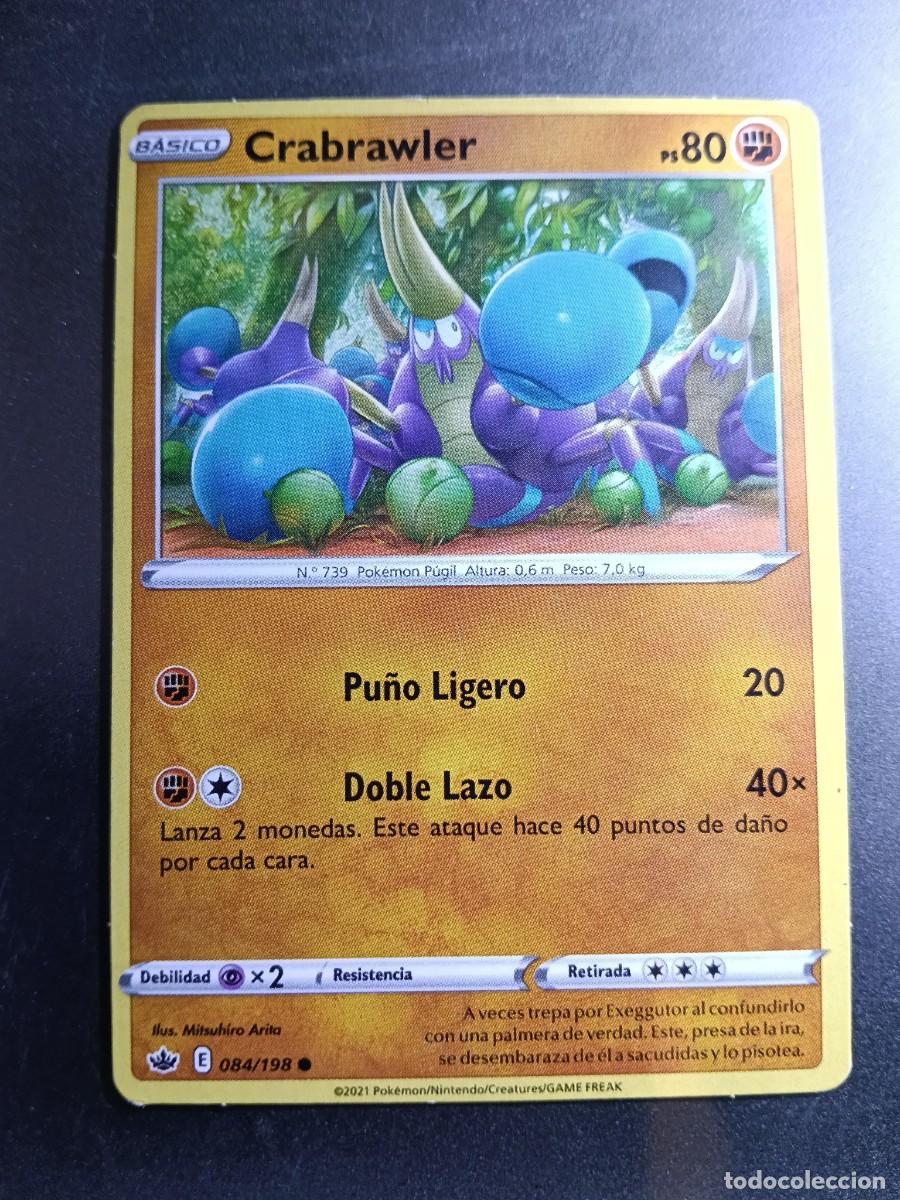 Trading cards: CROMO CARTA CRABRAWLER 84/198 PU&Ntilde;O LIGERO DOBLE LAZO N&deg;739 POK&Eacute;MON 2021
