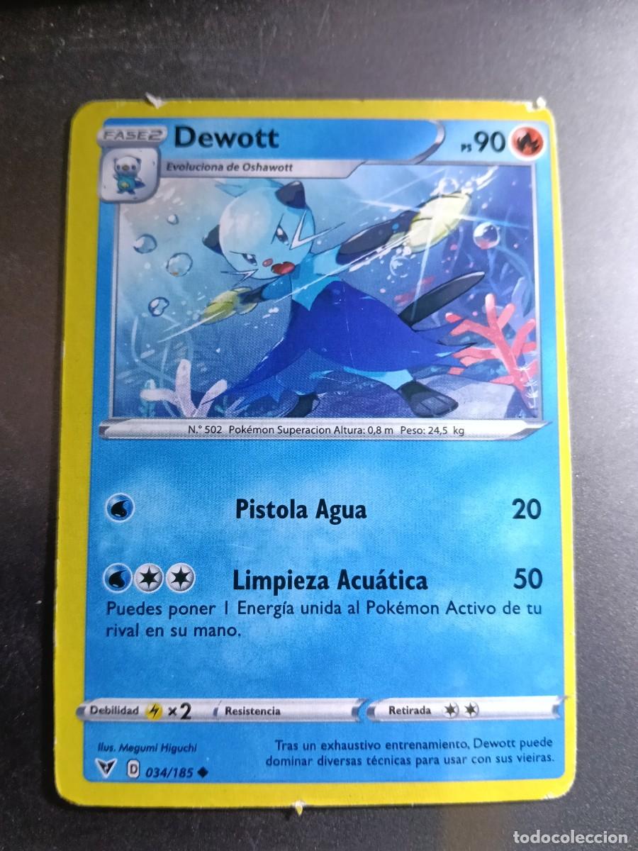 Trading cards: CROMO CARTA DEWOTT 21/100 PISTOLA DE AGUA LAVADO DE AGUA N&deg;502 POK&Eacute;MON 2020