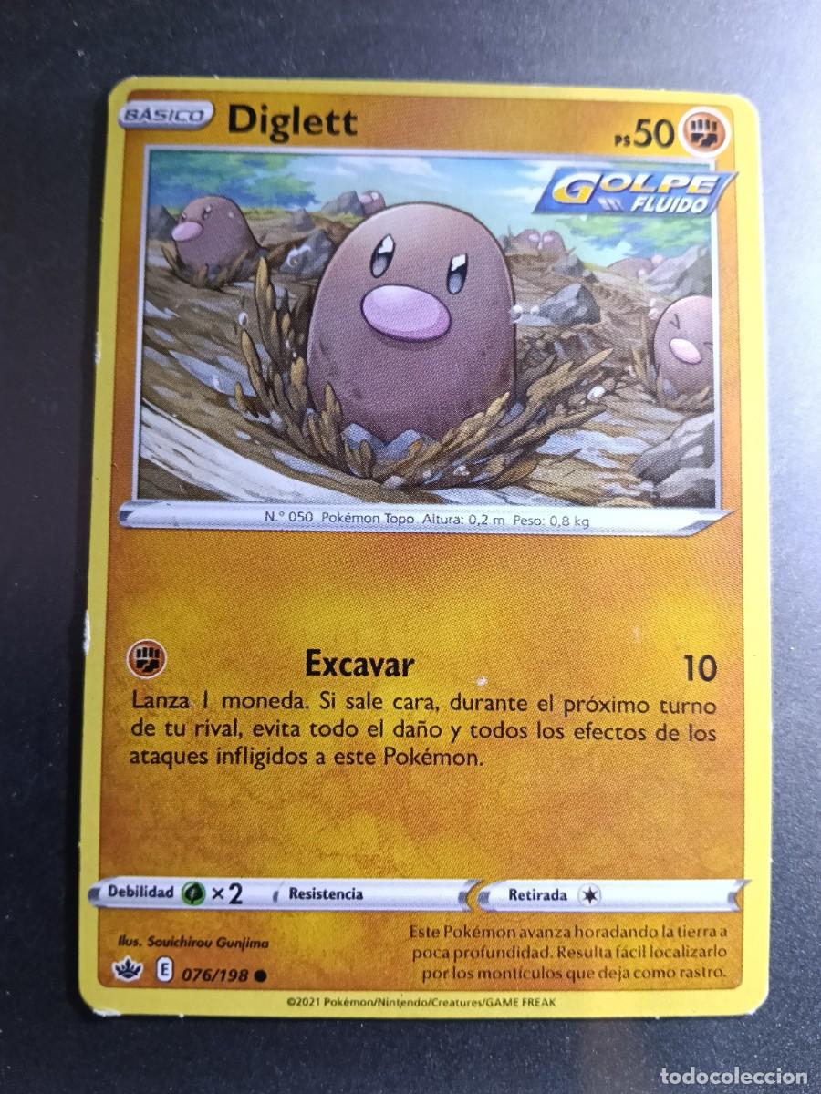 Trading cards: CROMO CARTA DIGLETT 76/198 EXCAVAR N&deg;50 GOLPE FLUIDO POK&Eacute;MON 2021