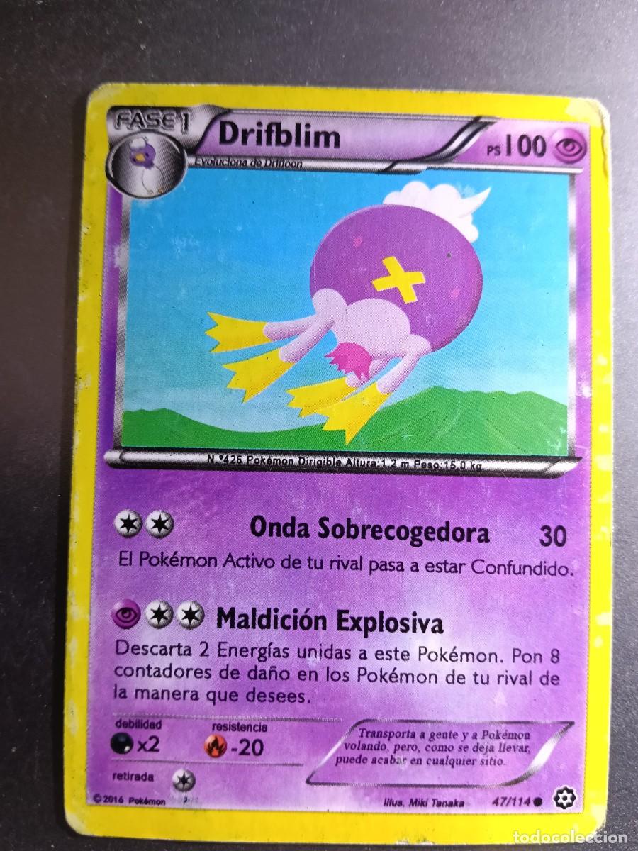 Trading cards: CROMO CARTA DRIFBLIM 47/114 ONDA SOBRECOGEDORA MALDICION EXPLOSIVA N&deg;426 POK&Eacute;MON 2016