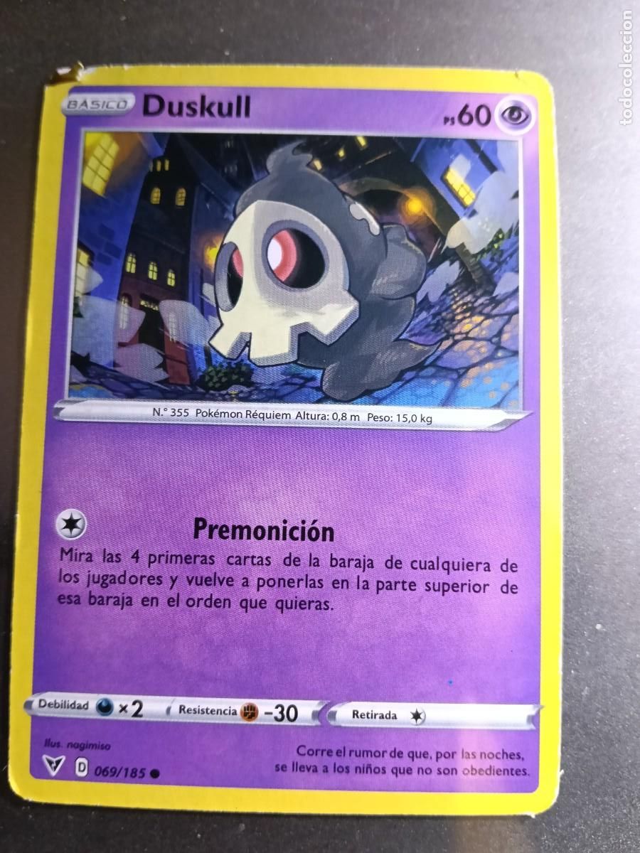 Trading cards: CROMO CARTA DUSKULL 69/185 PREMONICION N&deg;355 POK&Eacute;MON