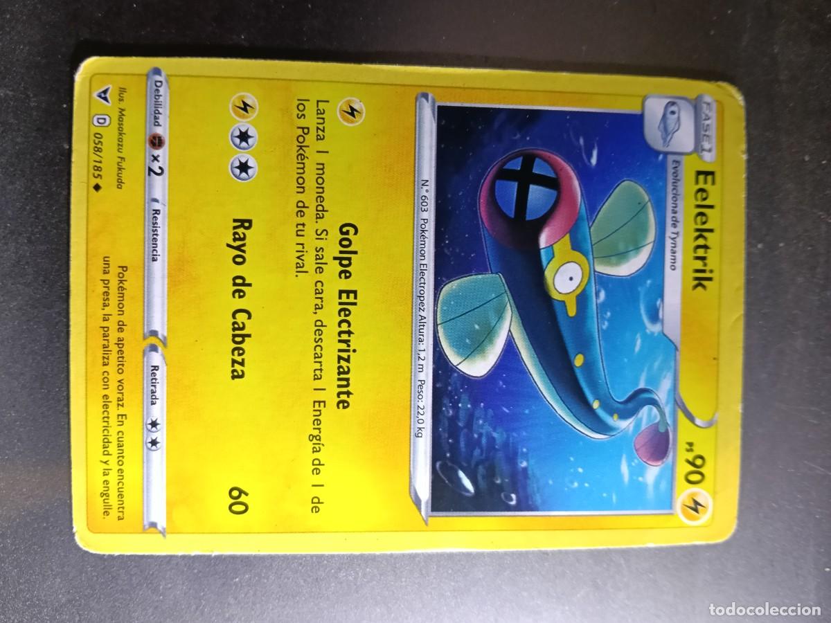 Sammelkarten: CROMO CARTA EELEKTRIK 58/185 GOLPE ELECTRIZANTE RAYO DE CABEZA N&deg;603 POK&Eacute;MON