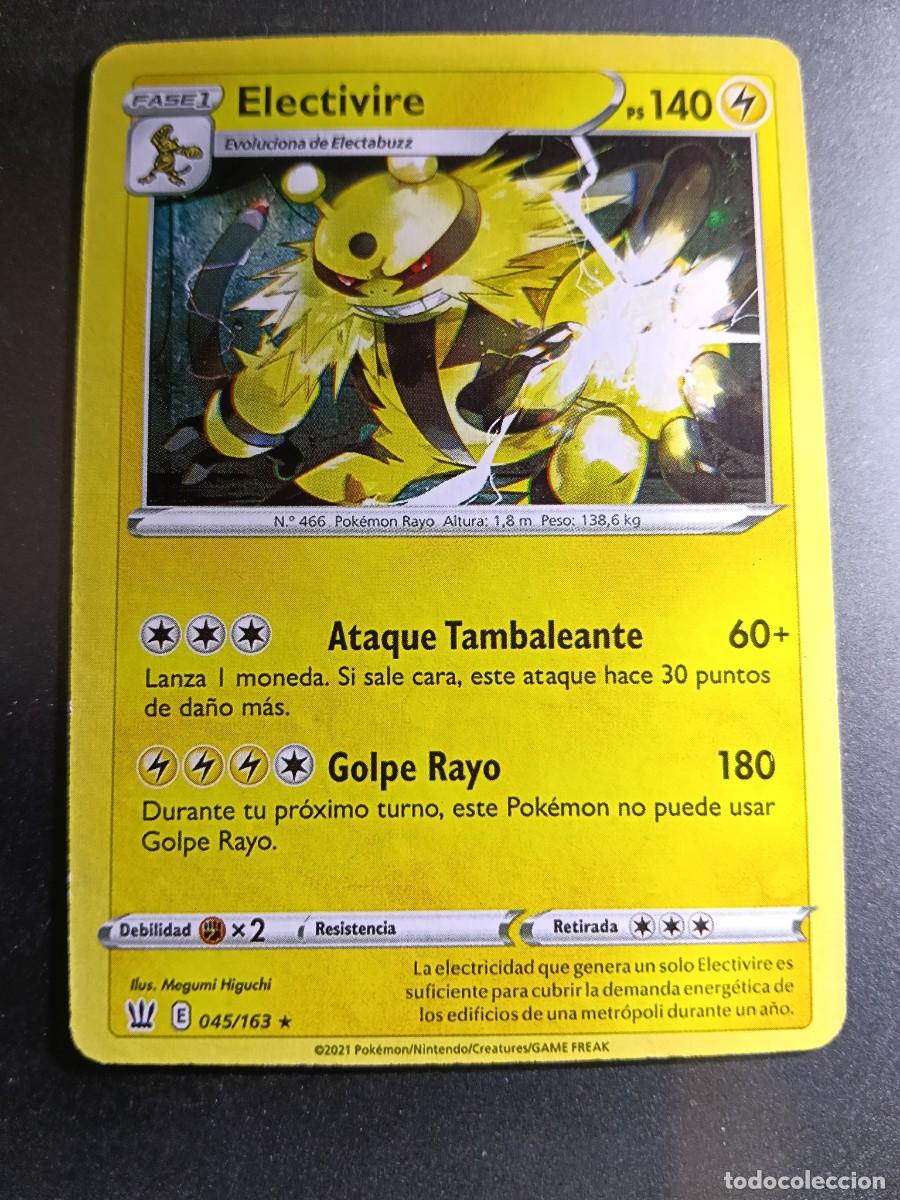 Trading cards: CROMO CARTA ELECTIVIRE 45/163 ATAQUE TAMBALEANTE GOLPE RAYO N&deg;466 POK&Eacute;MON 2021