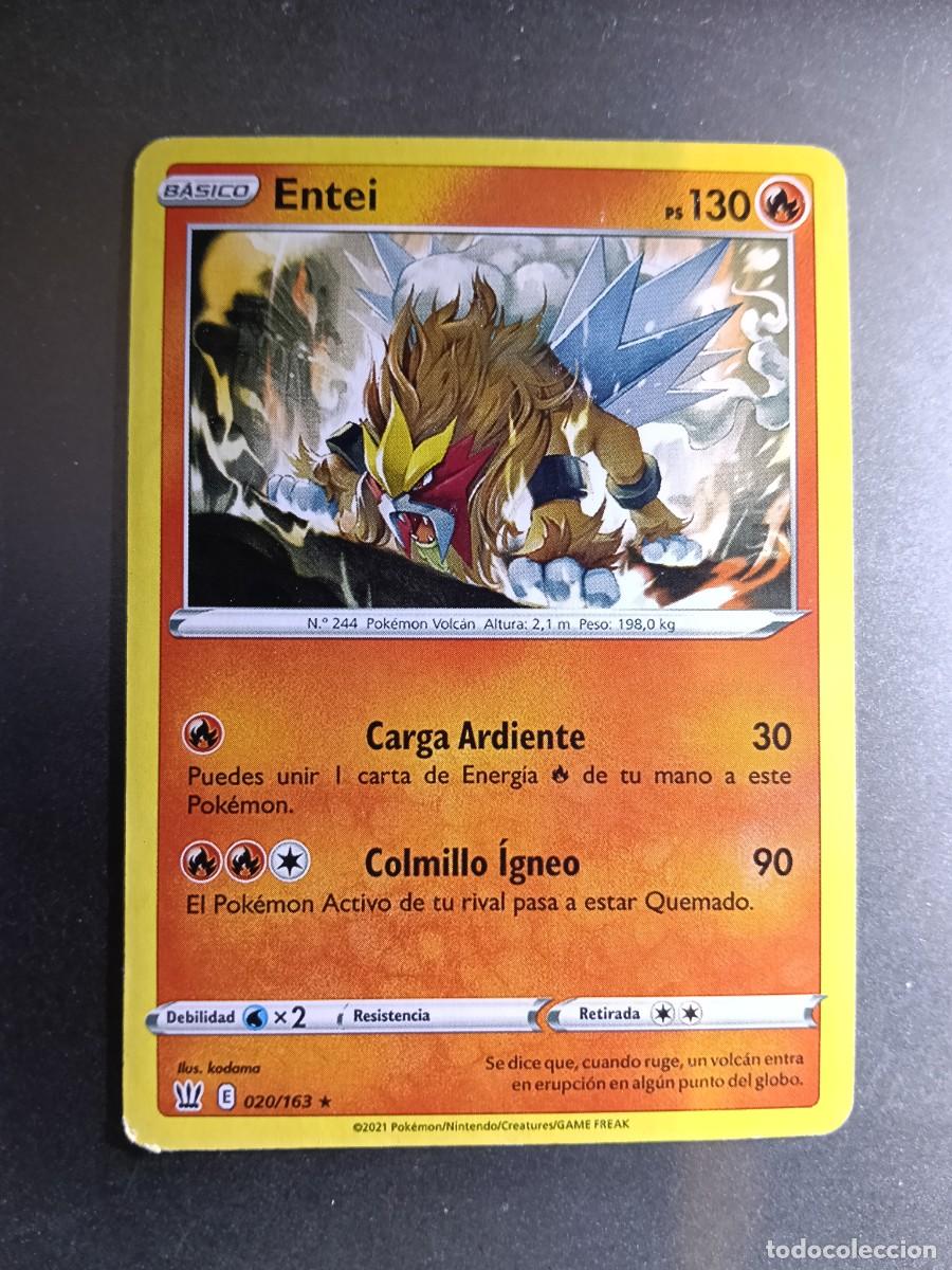 Trading cards: CROMO CARTA ENTEI 20/163 CARGA ARDIENTE COLMILLO &Iacute;GNEO N&deg;244 POK&Eacute;MON 2021