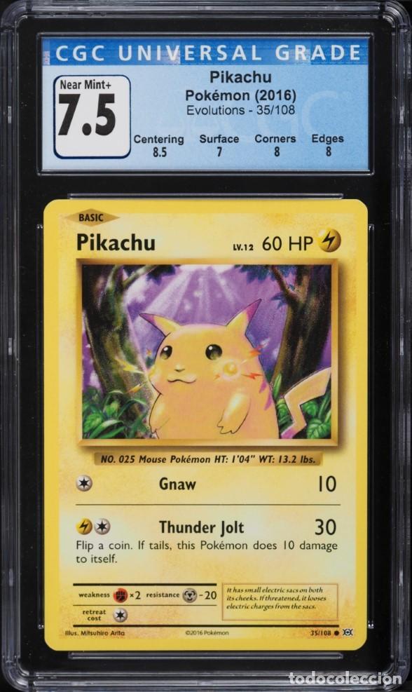 Trading cards: 2016 Pokemon XY Evolutions Pikachu #35 CGC 7.5 NRMT+