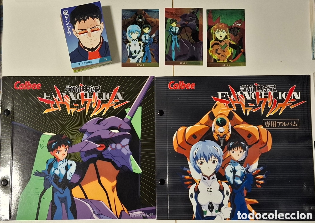 Trading cards: Evangelion,Neon Genesis card lot + mas albums Calbee