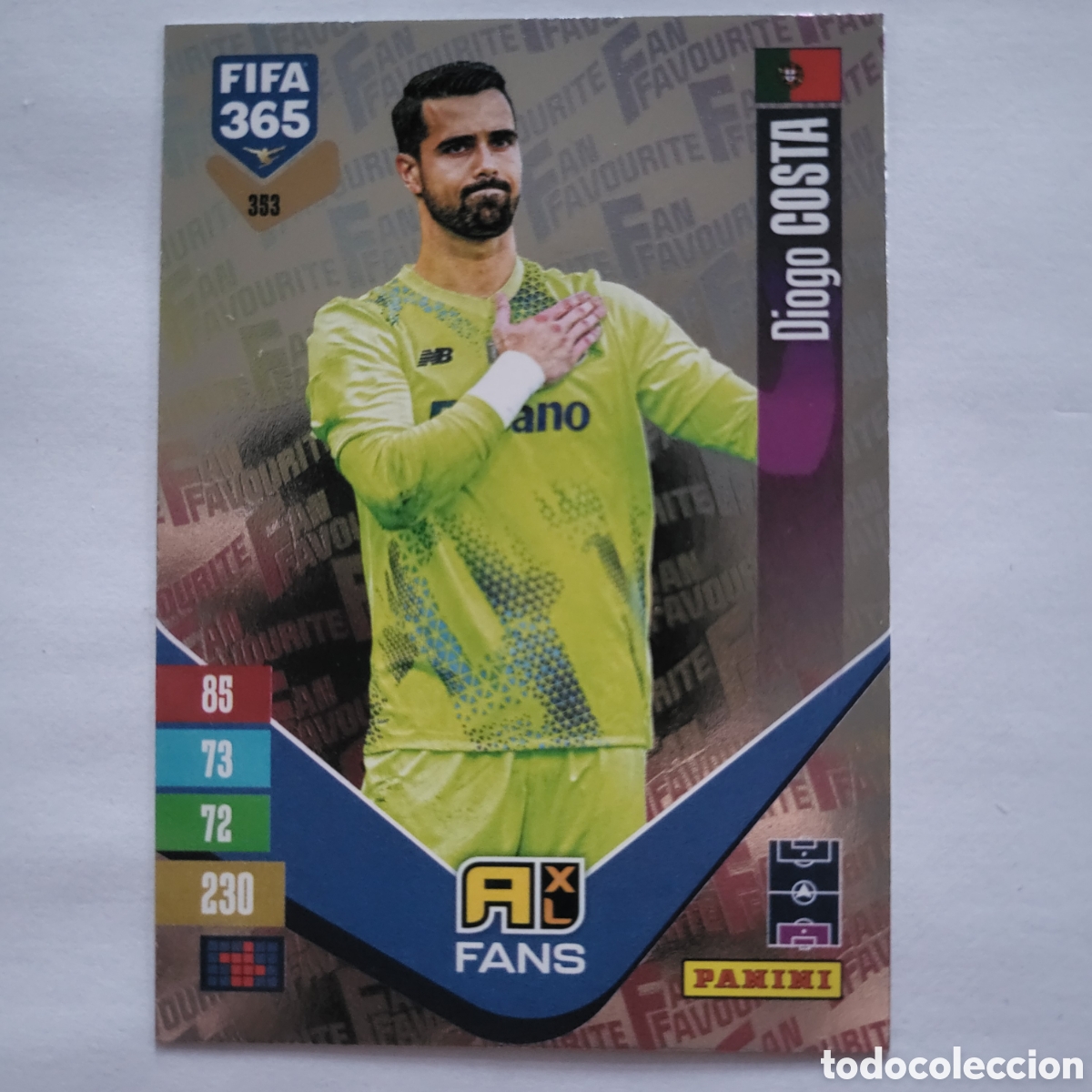 Trading cards: 353 Diogo Costa Fans Favourites [Fans] / FIFA 365 2027
