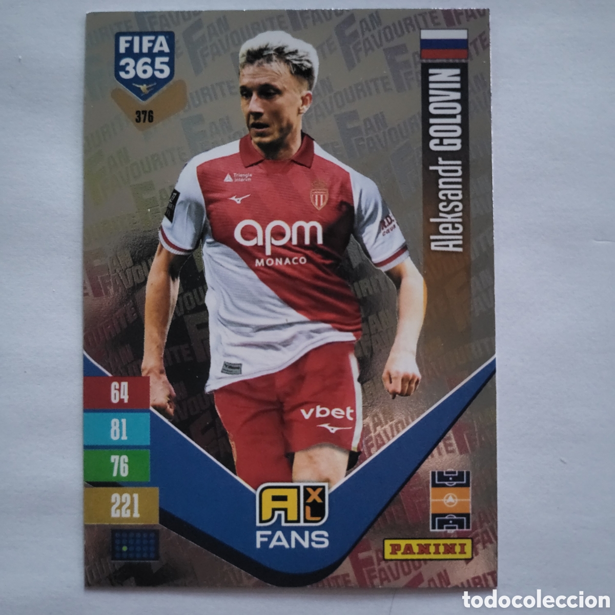 Trading cards: 376 Aleksandr Golovin Fans Favourites [Fans] / FIFA 365 2027