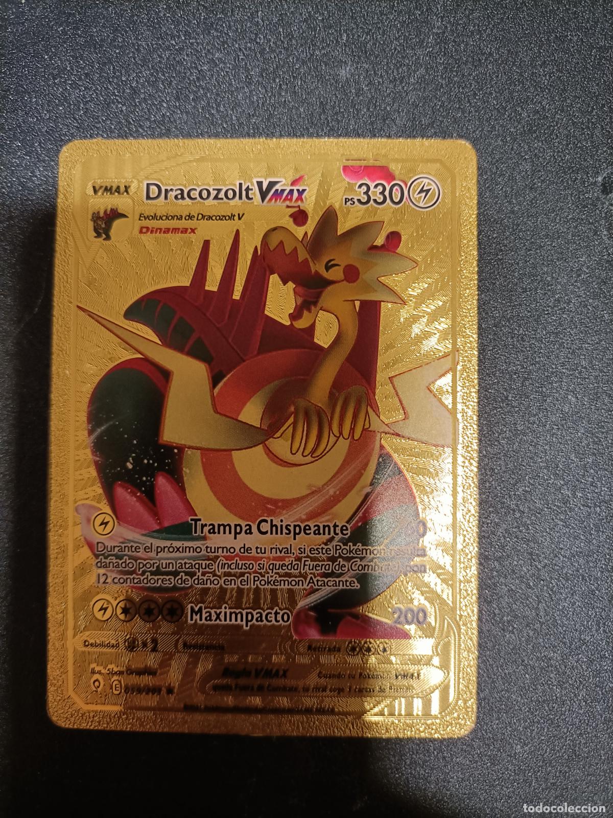 Trading cards: CARTA POKEMON DORADA DRACOZOLT VMAZ 059/203
