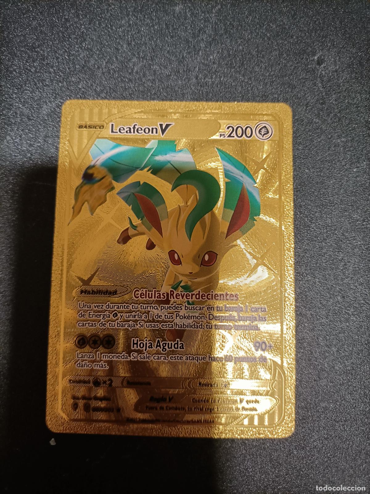 Trading cards: CARTA POKEMON DORADA LEAFEON V 007/ 203