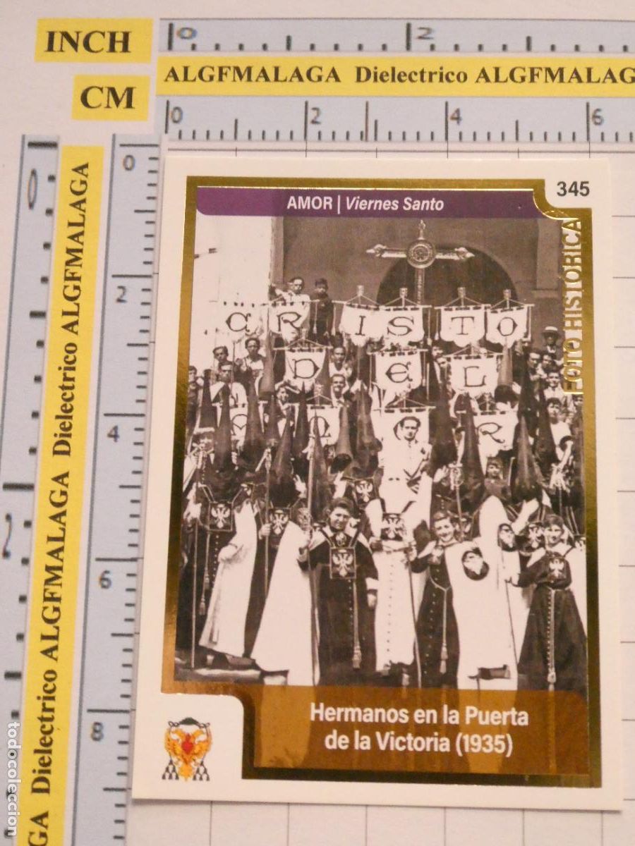 Trading cards: TARJETA TRADING CARD CROMO RELIGIOSO SEMANA SANTA M&Aacute;LAGA. HOLY CARDS 345 AMOR EN 1935