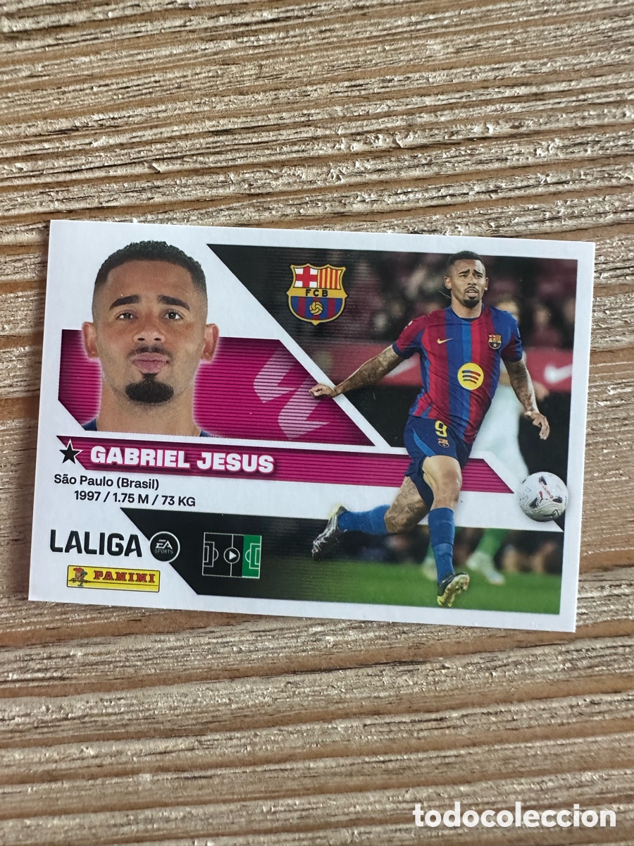 Trading cards: GABRIEL JESUS FC BARCELONA FICHAJE 63 LIGA ESTE 2026-27 26 27 PANINI