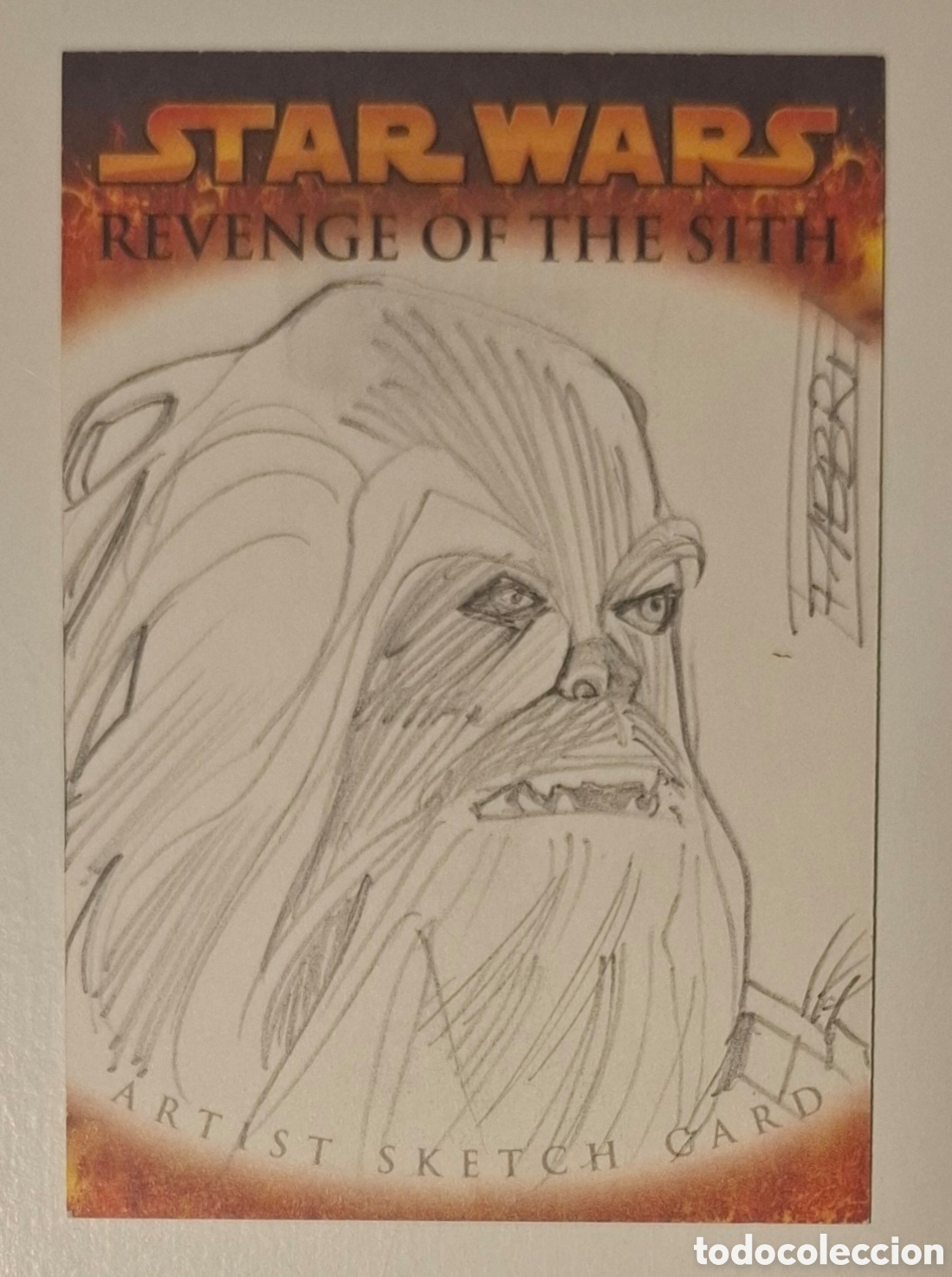 Trading cards: Star Wars ROTS Chewbacca sketch card Topps
