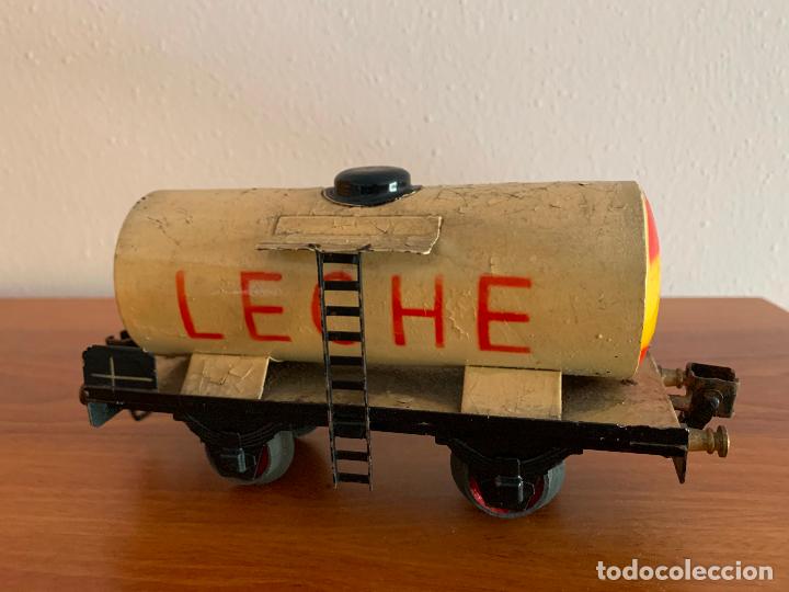 Trenes escala: ELECTROTREN ESCALA 0 VAGON CISTERNA LECHE - Foto 9