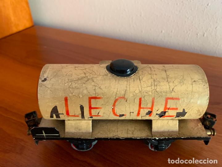 Trenes escala: ELECTROTREN ESCALA 0 VAGON CISTERNA LECHE - Foto 10