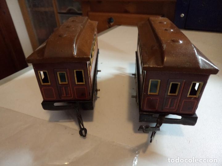 Trenes escala: 2 vagones escala 0 marca bing - Foto 1