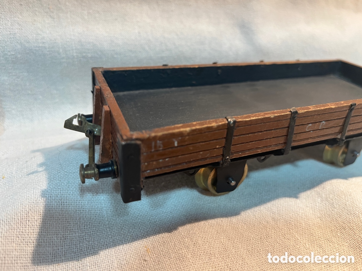 Trenes escala: Vag&oacute;n de madera escala 0 - Foto 2