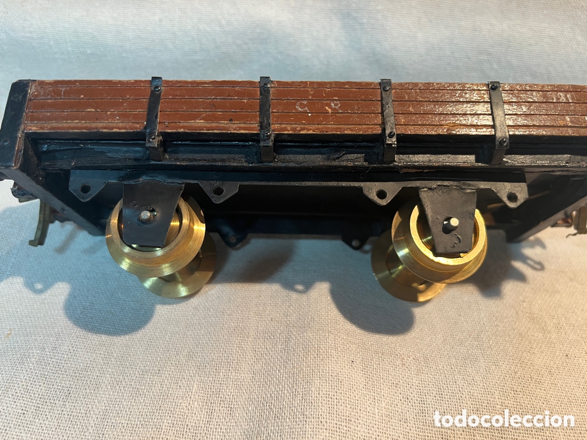 Trenes escala: Vag&oacute;n de madera escala 0 - Foto 5