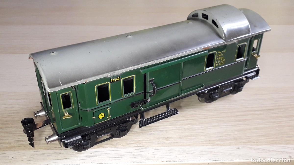 Trenes Escala: Vag&oacute;n Coche Furg&oacute;n # 17540, metal esc. 0, M&auml;rklin made in Germany, original a&ntilde;os 30-40.