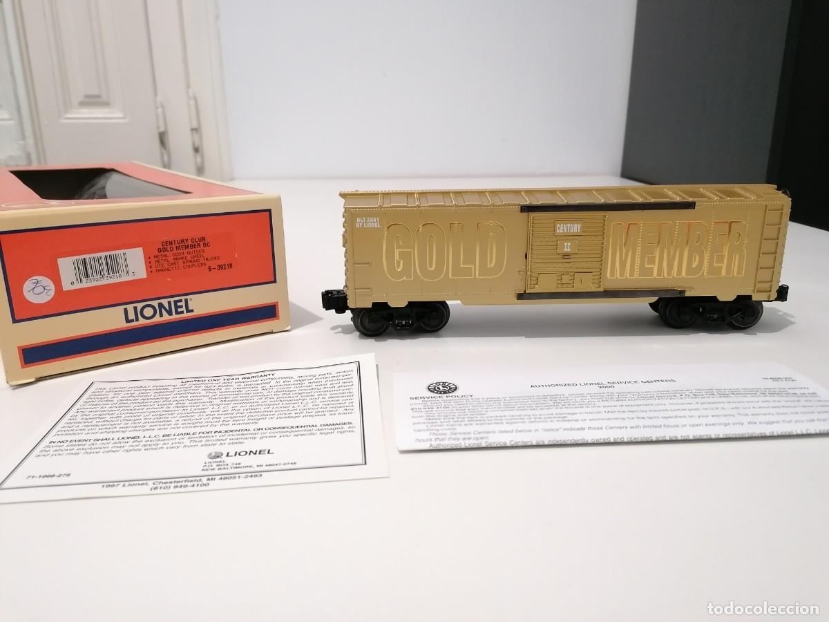 Trenes Escala: Lionel 0 6-39218 Vag&oacute;n Cerrado Gold Member Buen Estado
