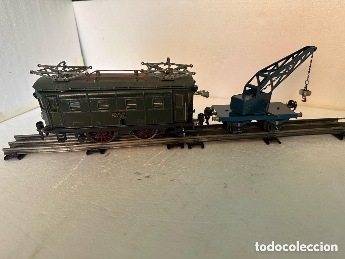 Treni in Scala: Marklin loc. Tipo el&eacute;ctrico mec&aacute;nica con gr&uacute;a escsla0