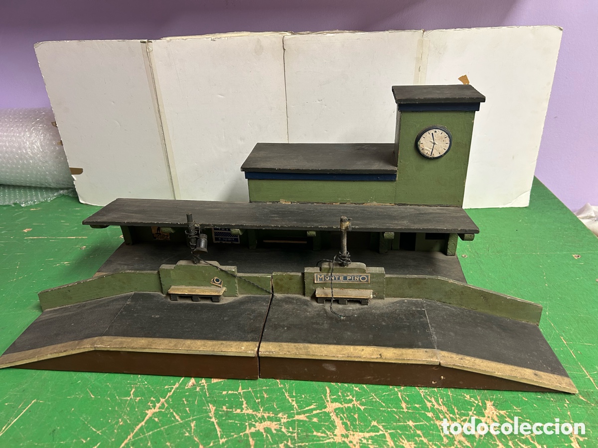 Trenes escala: MANAMO SCALA 0 ESTACION MADERA CON ANDEN