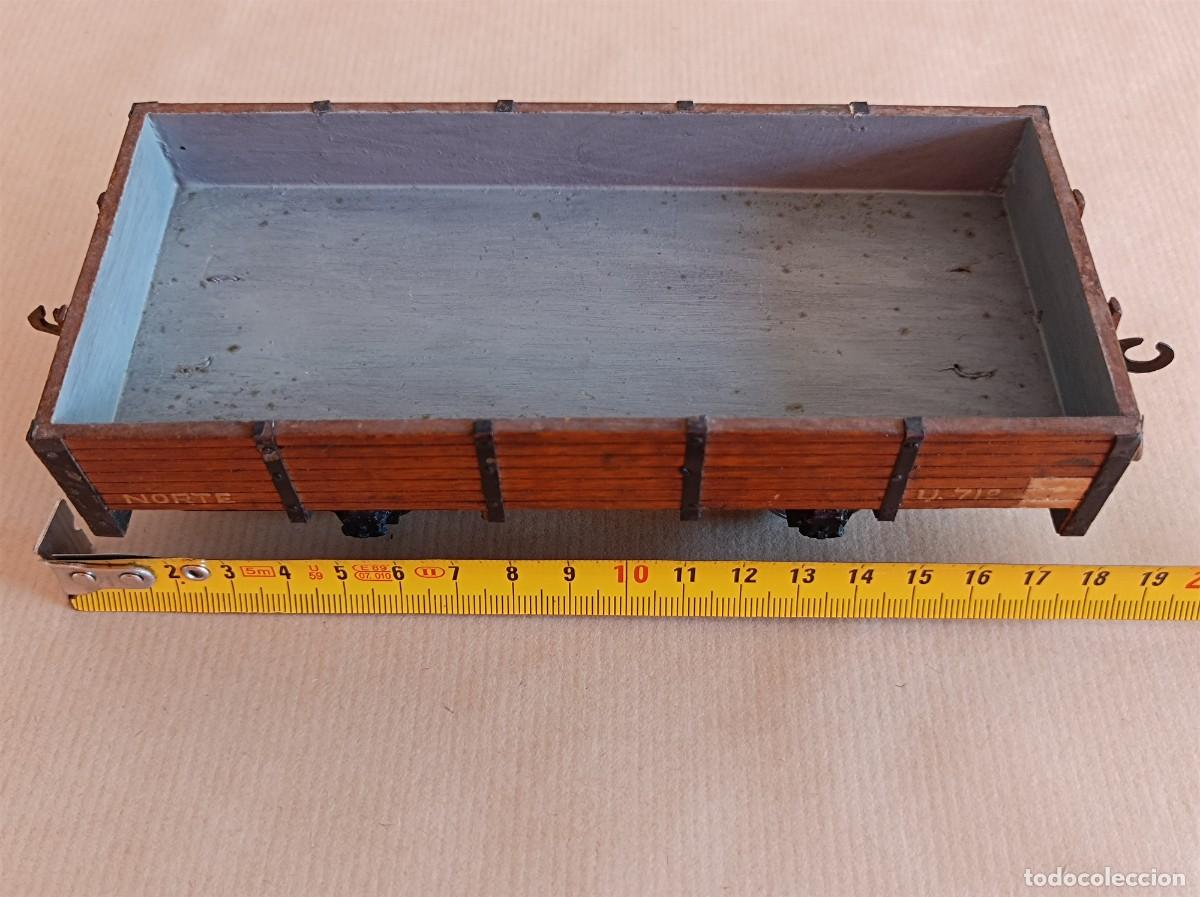 Trenes escala: VAG&Oacute;N DE MADERA PARA MERCANC&Iacute;AS ESCALA 0 FABRICANTE MANAMO