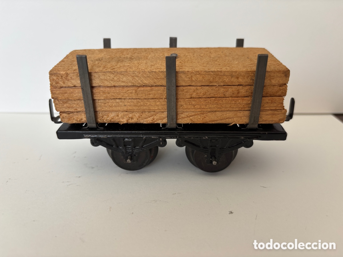Trenes escala: Vag&oacute;n escala 0 porta madera