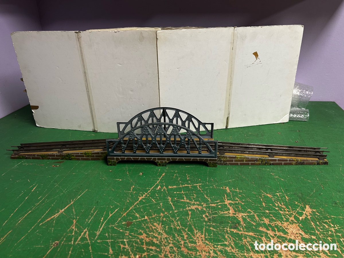 Trenes escala: DOLL&CO PUENTE METALICO DE TRES PIEZAS SCALA 0