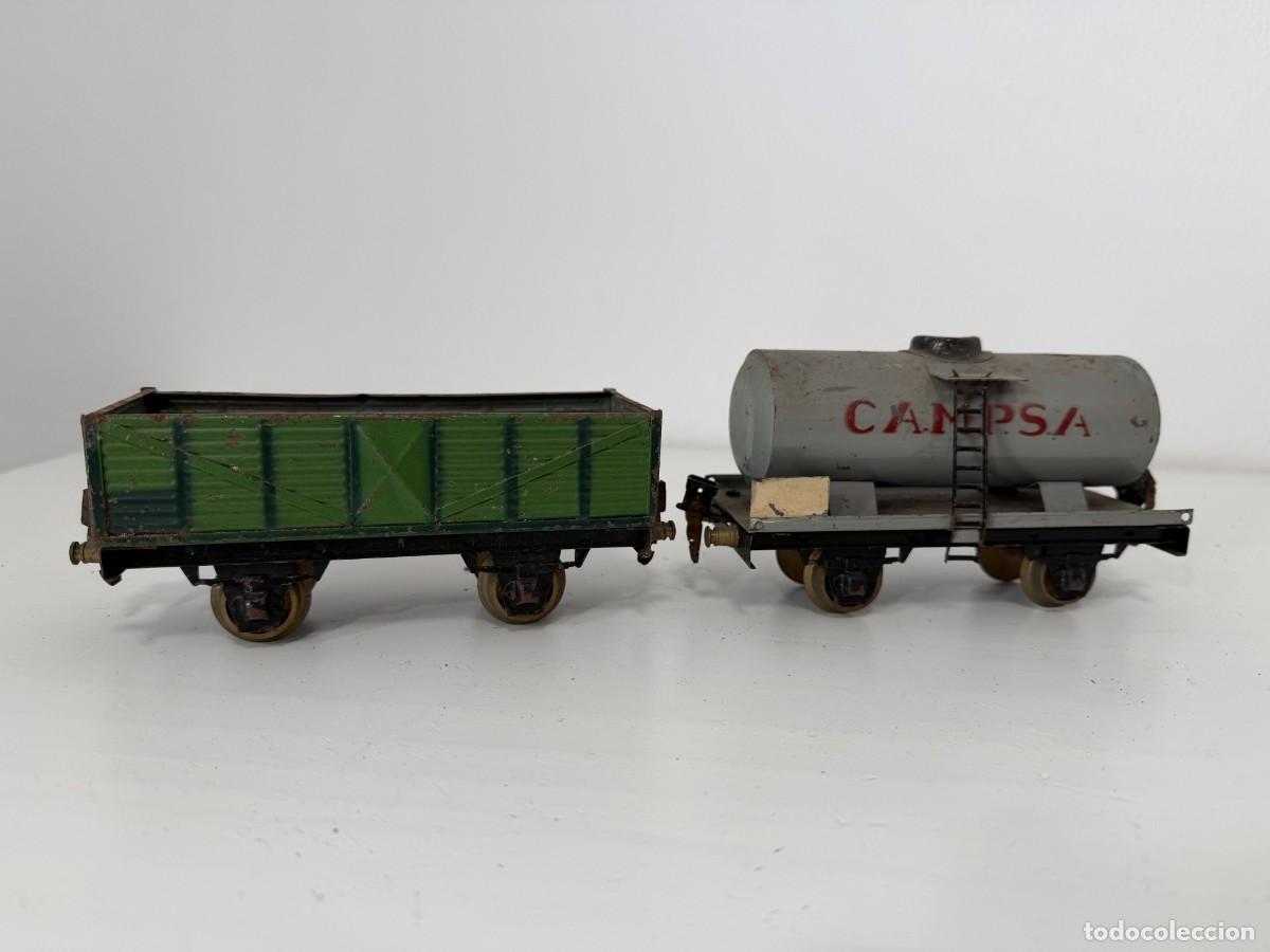 Modelleisenbahnen: 2 vagones tren el&eacute;ctrico JOSFEL, escala 0. (A&ntilde;os 50)