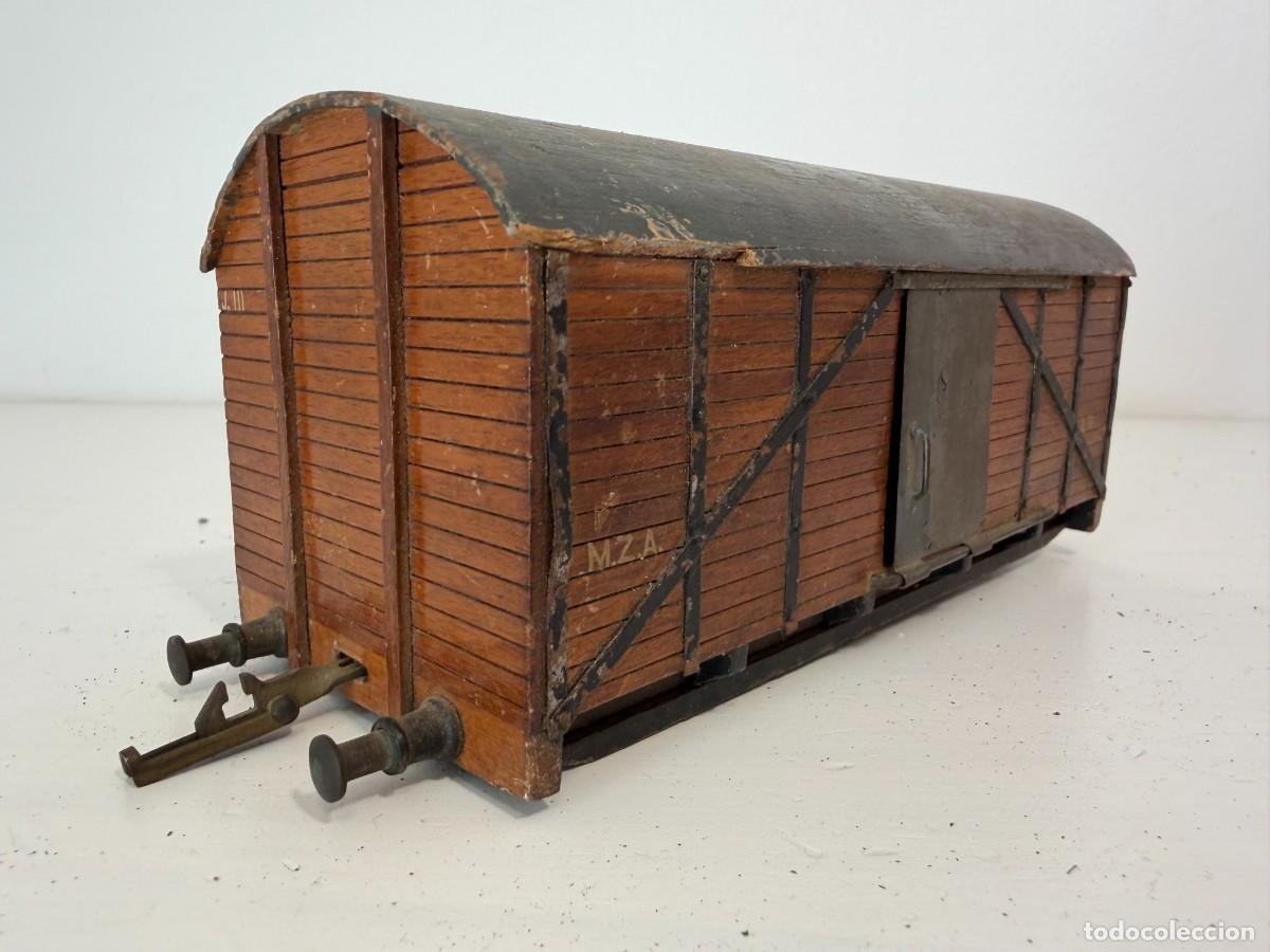 Scale Trains: Vagones MANAMO de madera + v&iacute;as madera. Escala 0 [Raro]