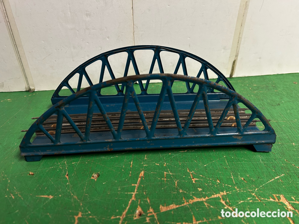 Trenes escala: MARKLIN PUENTE DE CHAPA SCALA 0 A&Ntilde;OS 50