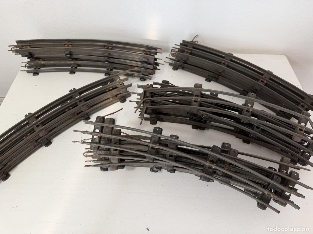 Trenes escala: Lote de v&iacute;as de tren PAY&Aacute;, escala 0. CURVAS (a&ntilde;os 50-60)
