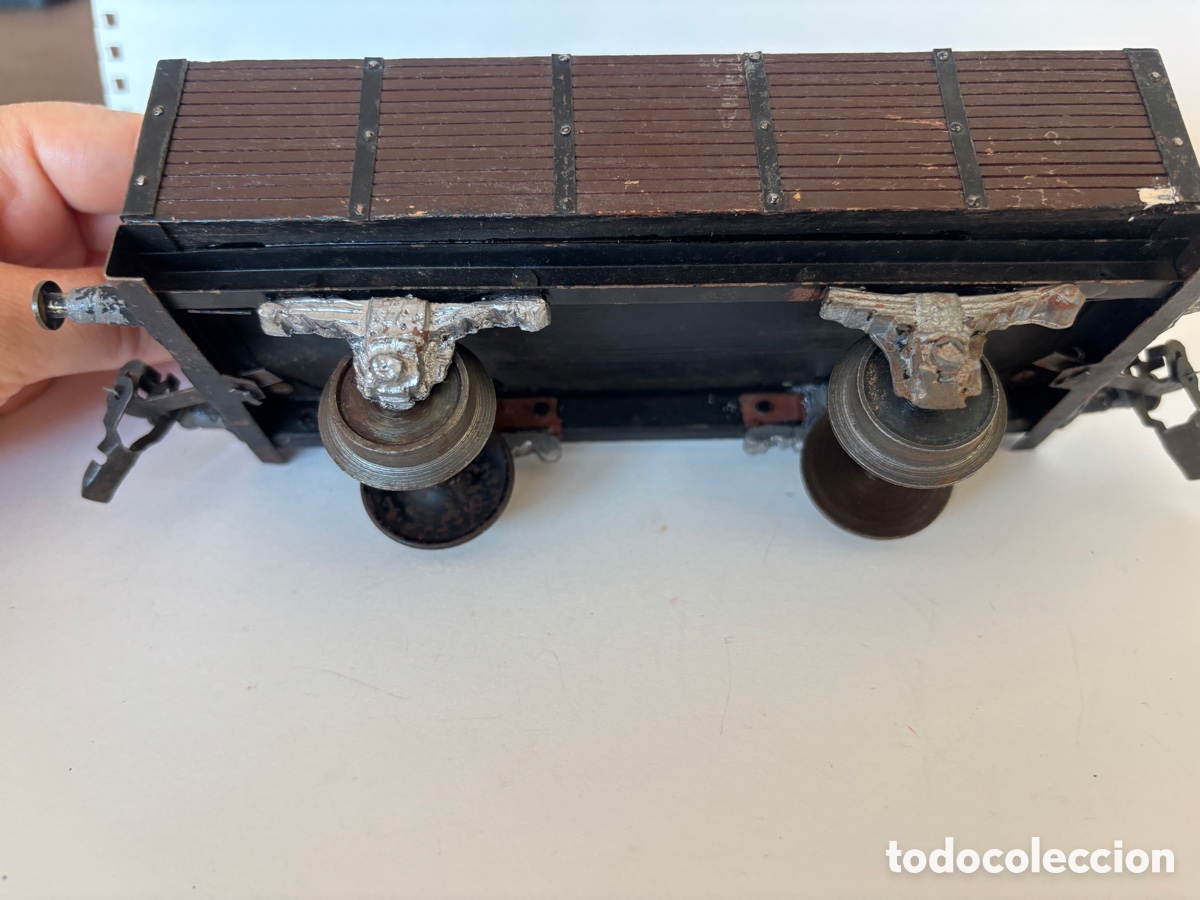 Trenes escala: Vag&oacute;n de madera escala 0 - Foto 6
