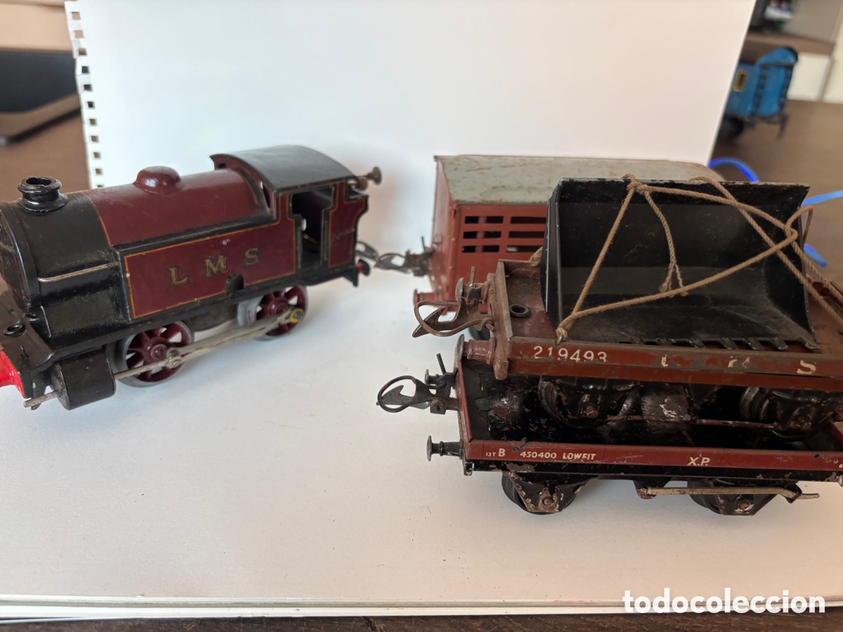 Trenes escala: Tren Hornby a cuerda con 3 vagones escala 0