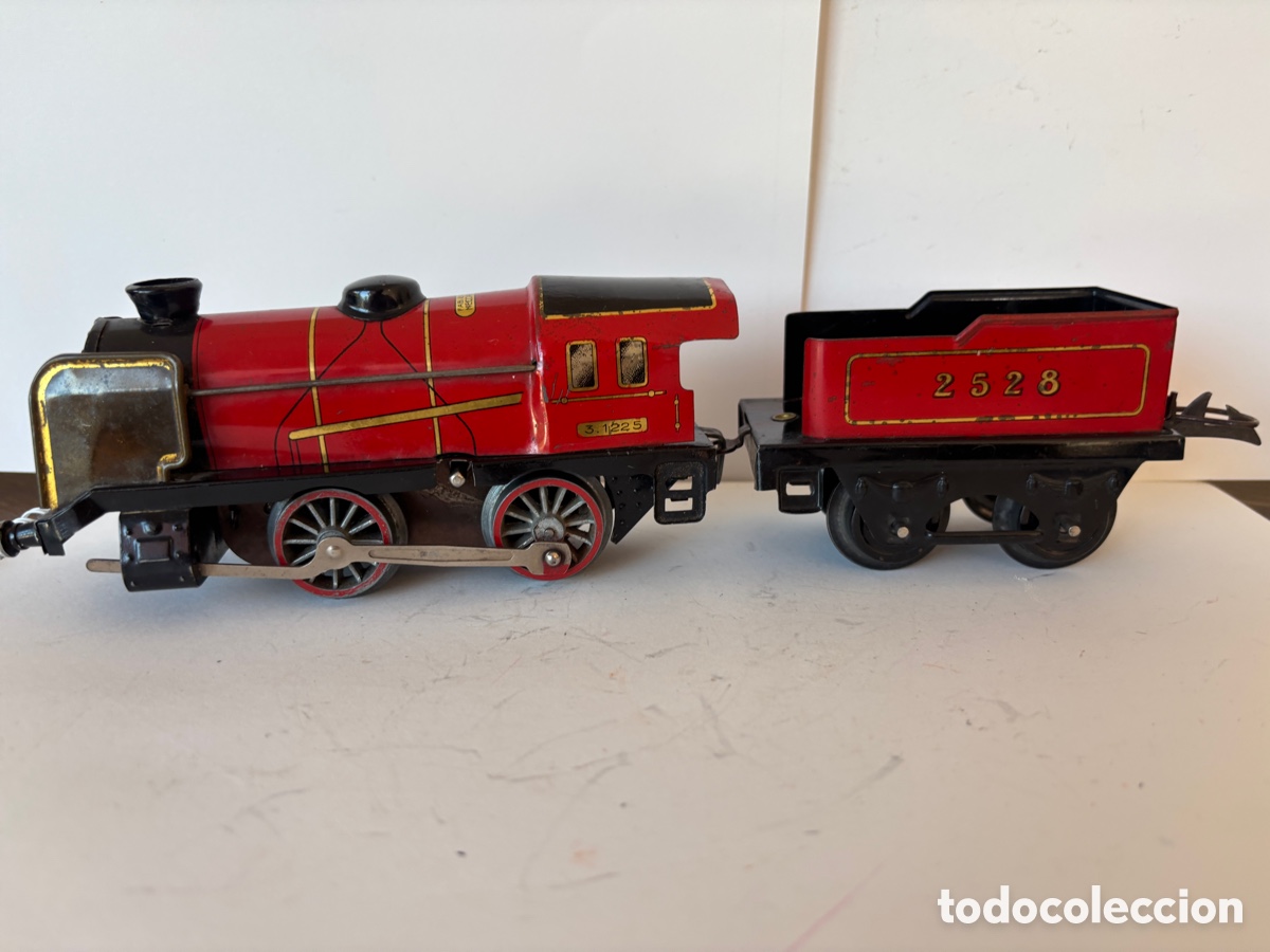 Trenes escala: Locomotora hojalata a cuerda Hornby Meccano escala 0