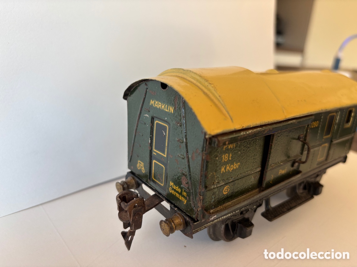 Trenes escala: Vag&oacute;n Marklin verde escala 0 - Foto 2