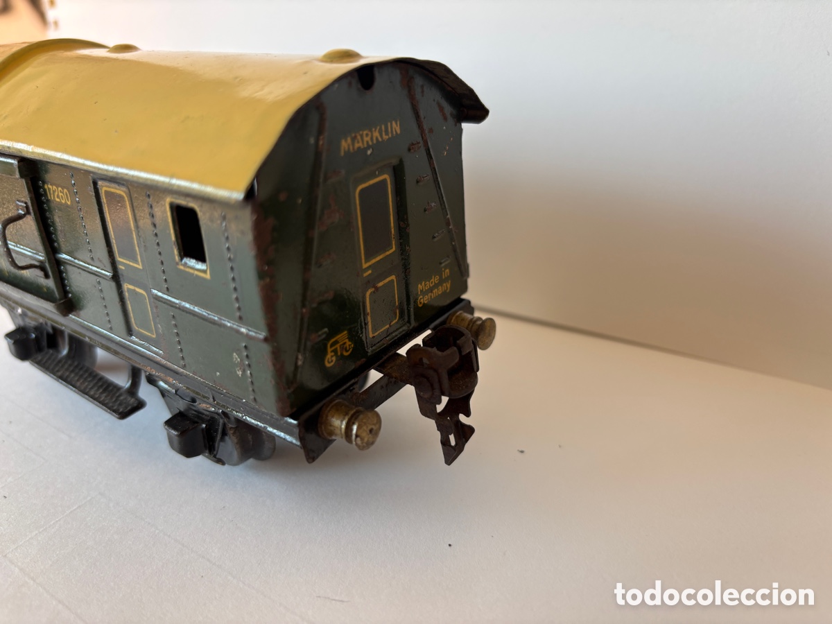 Trenes escala: Vag&oacute;n Marklin verde escala 0 - Foto 3