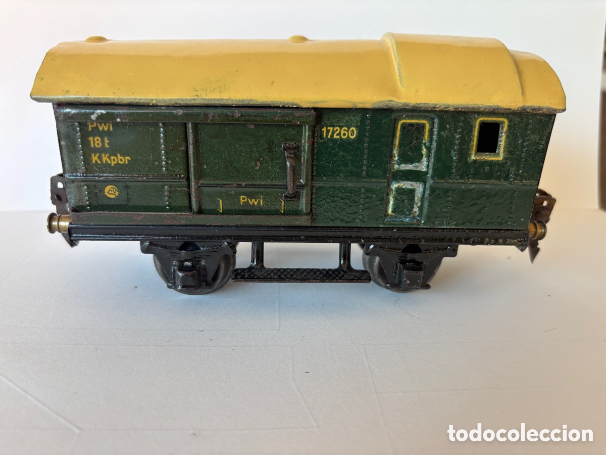 Trenes escala: Vag&oacute;n Marklin verde escala 0 - Foto 5