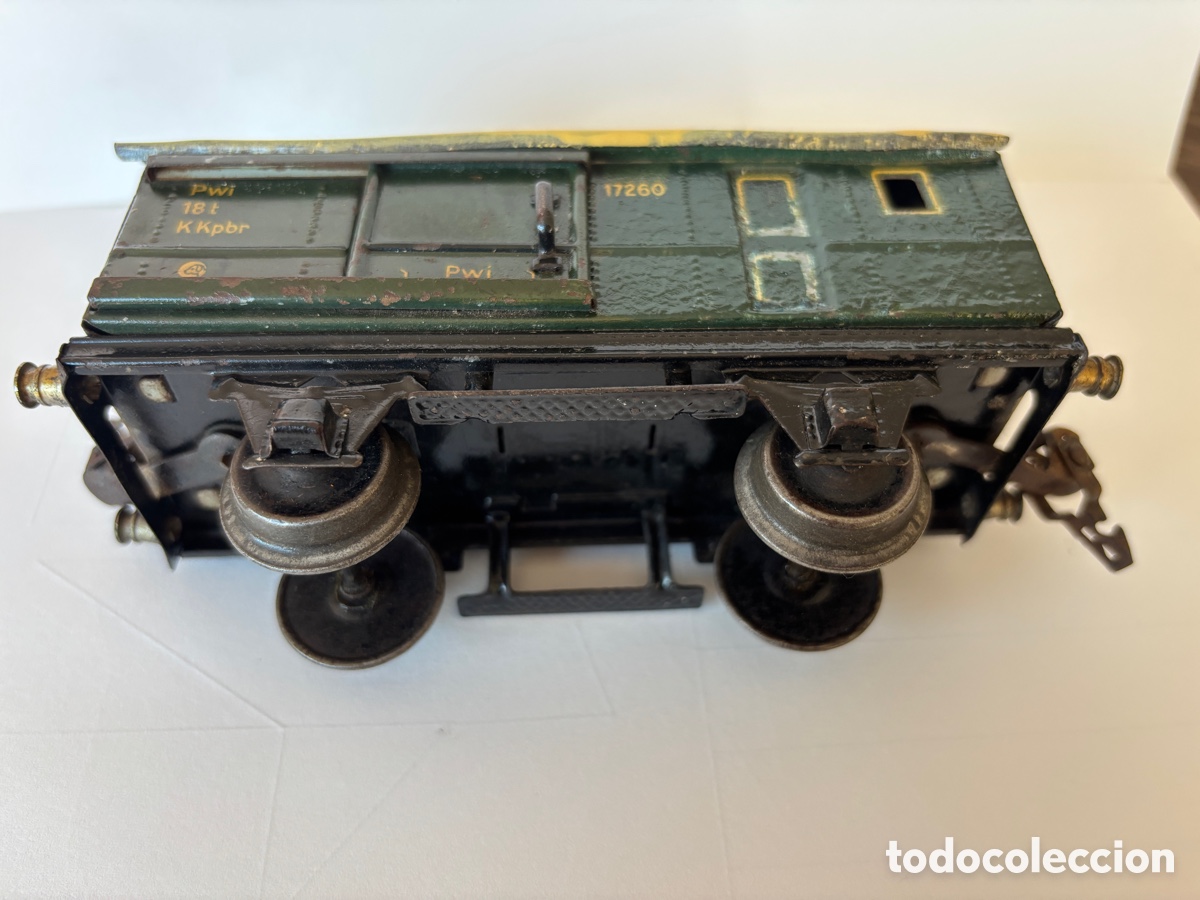 Trenes escala: Vag&oacute;n Marklin verde escala 0 - Foto 6