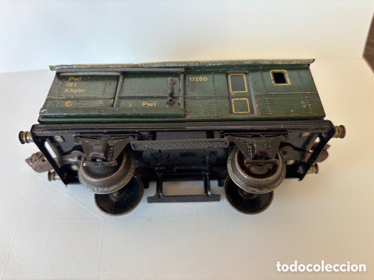 Trenes escala: Vag&oacute;n Marklin verde escala 0 - Foto 8