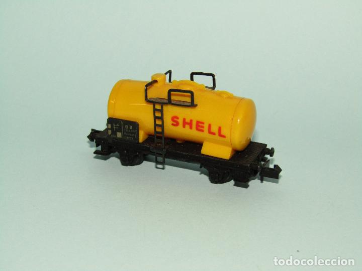 Trenes escala: Vag&oacute;n Cisterna SHELL en Escala *N* de ARNOLD - Foto 4