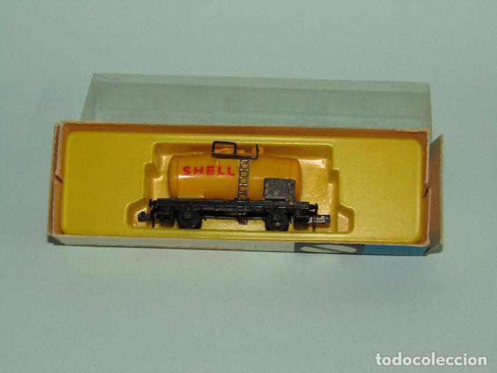 Trenes escala: Vag&oacute;n Cisterna SHELL en Escala *N* de ARNOLD - Foto 1