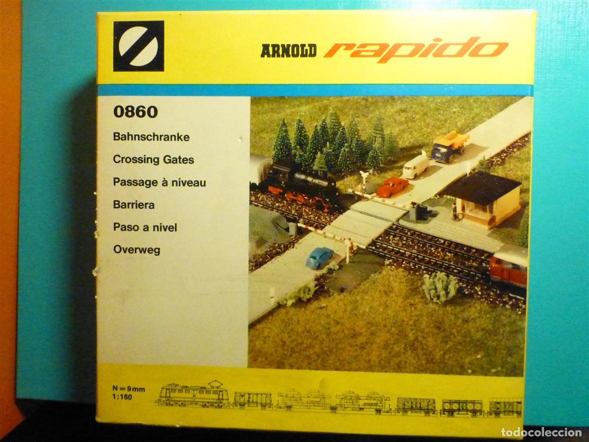 Trenes Escala: Doble paso a nivel con barrera - p/ Montar en Maqueta Tren El&eacute;ctrico - Arnold R&aacute;pido 0860 - Escala N