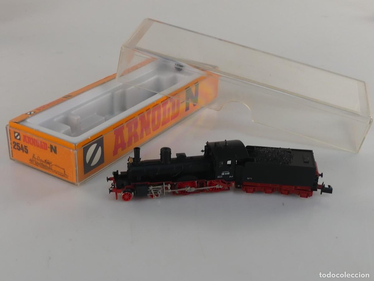 Modelleisenbahnen: Locomotora de vapor con t&eacute;nder arnold escala N ref: 2545 con caja