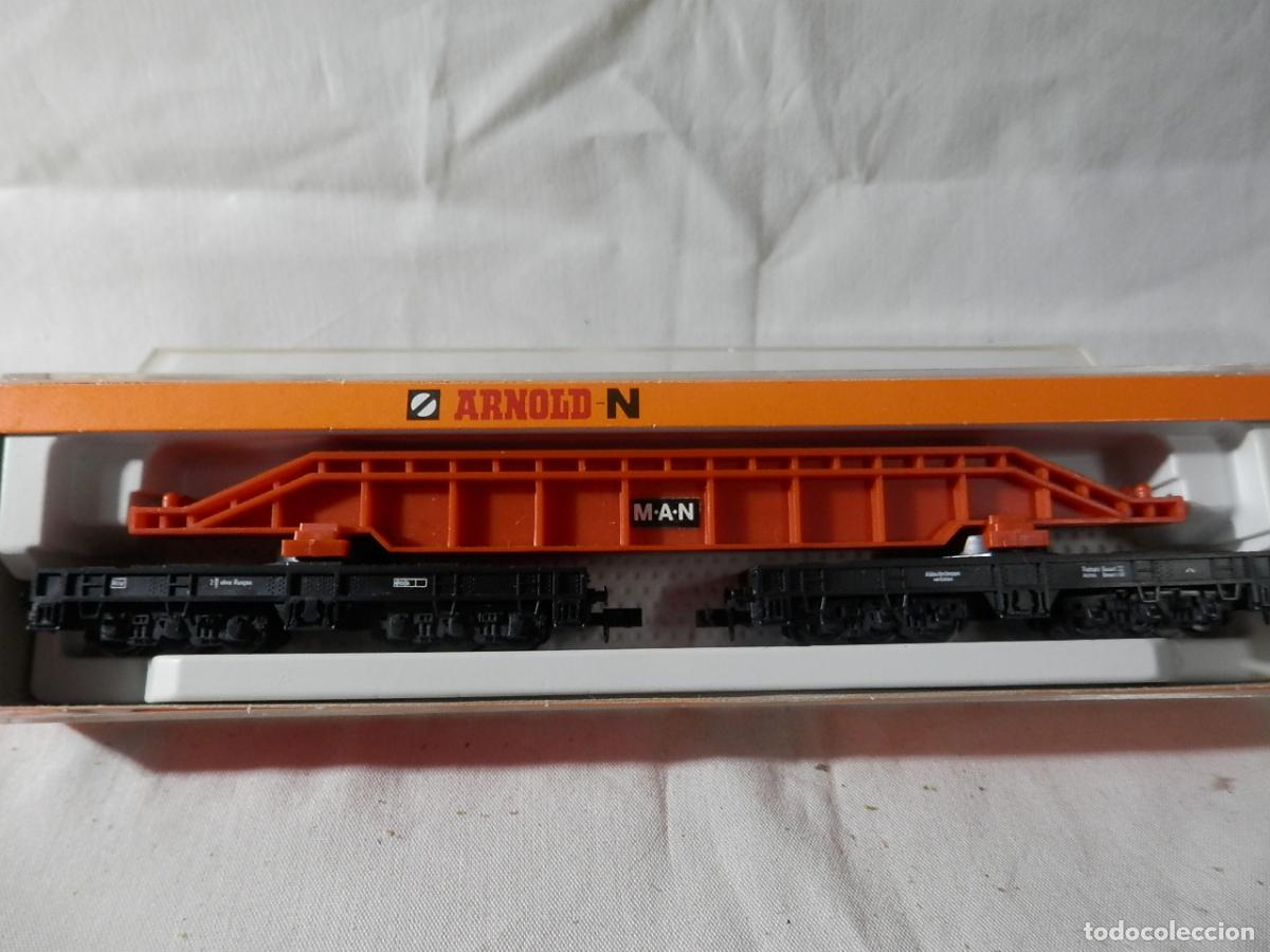 Trenes escala: VAGON GONDOLA TRANSPORTE ESPECIAL ESCALA N DE ARNOLD