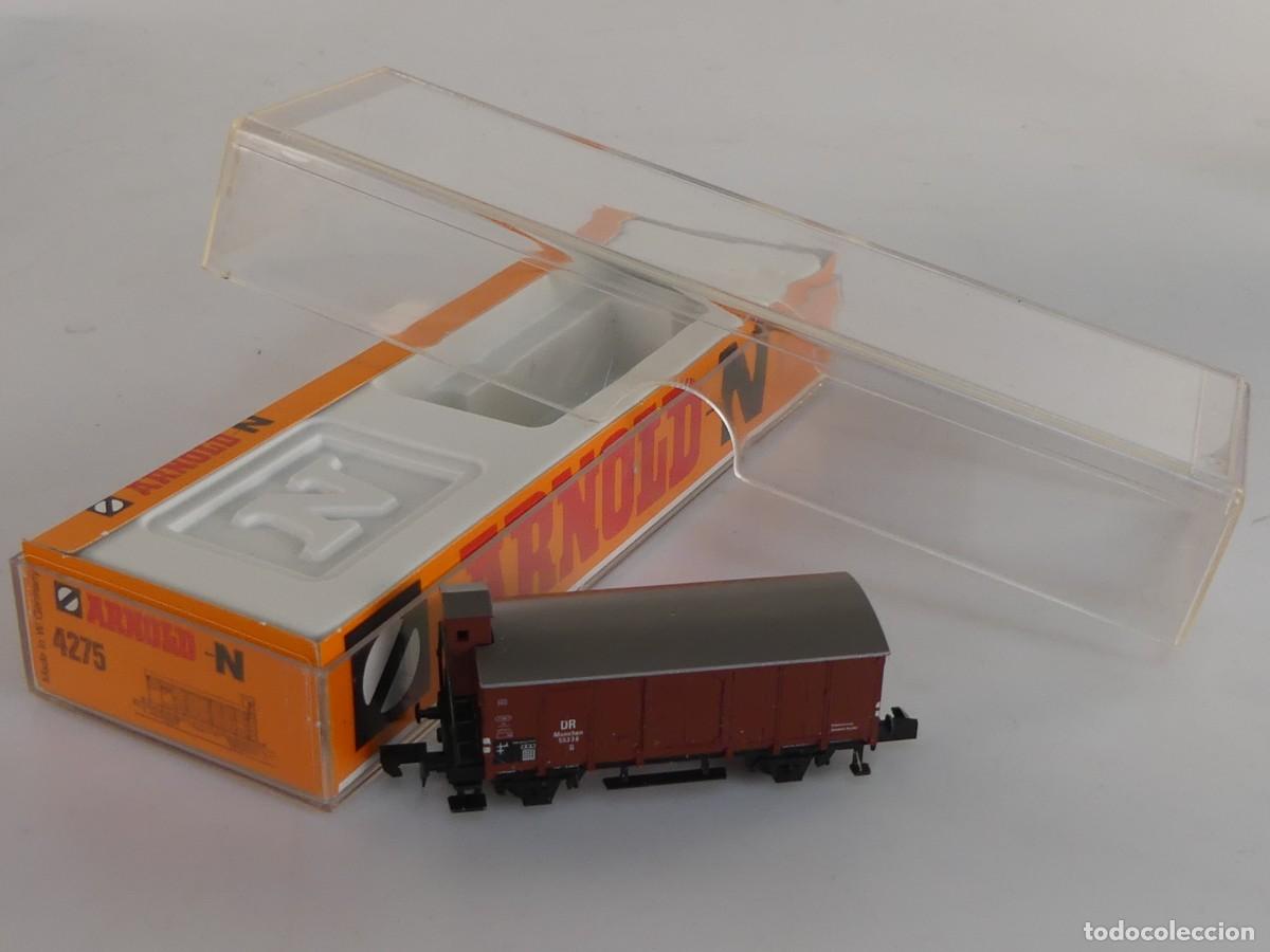 Trenes escala: ARNOLD escala -N- VAG&Oacute;N CARGA CERRADO CON GARITA REF 4275