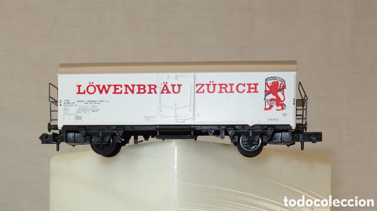 Trenes escala: vag&oacute;n cervecero escala N (&rdquo;Bierwagen&rdquo;) L&ouml;wenbr&auml;u Z&uuml;rich Arnold 4567